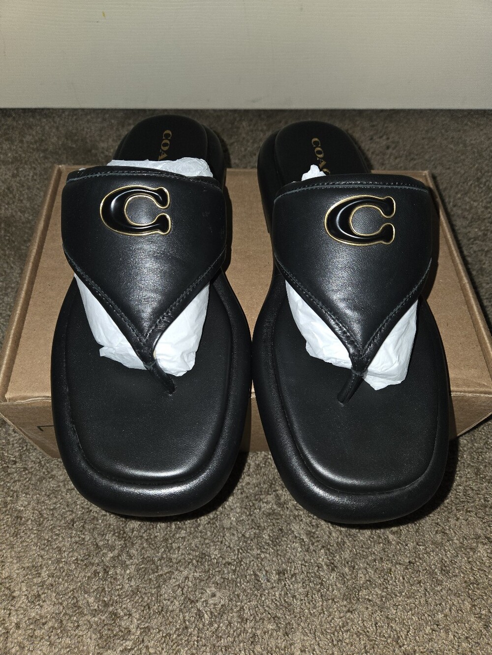 NIB Coach Sylvie Bubble Flatform Thong Sandals - Picture 6 of 10